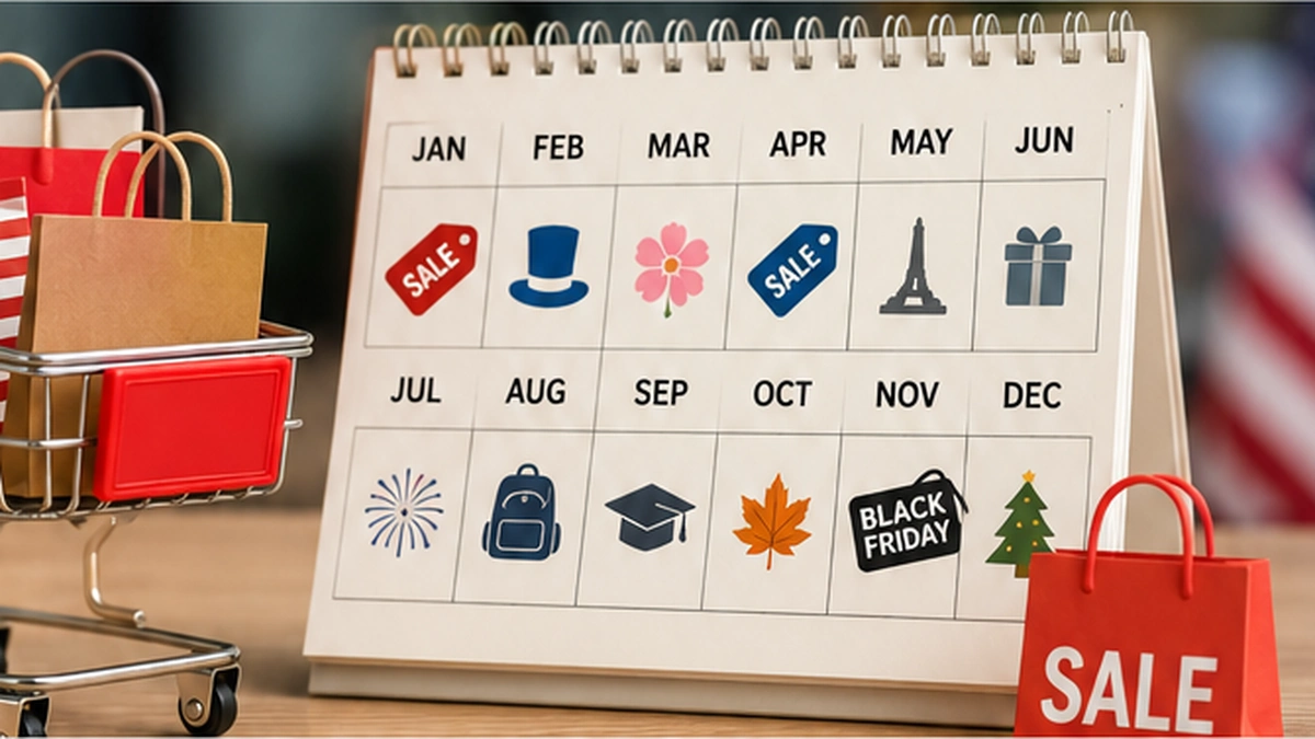 Calendário de promoções com as melhores épocas para comprar nos Estados Unidos